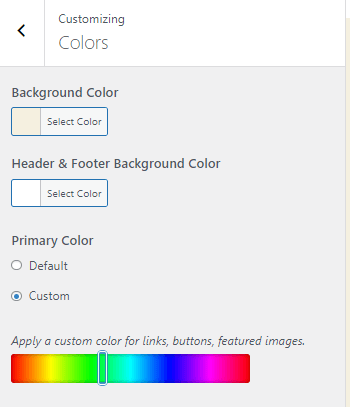 colors options