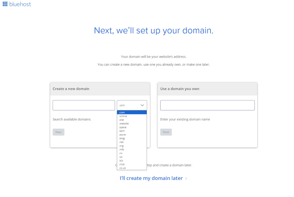 create a domain