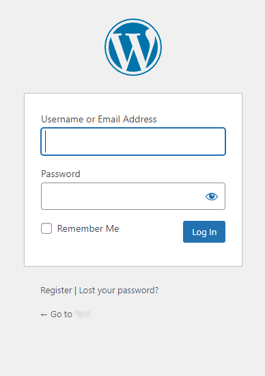 default login page