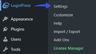 loginpress settings