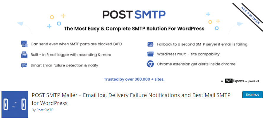 post smpt mailer plugin