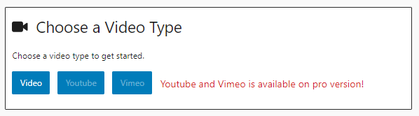 choose a video type