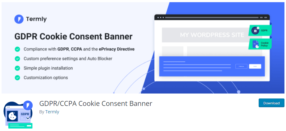 gdpr cookie consent banner