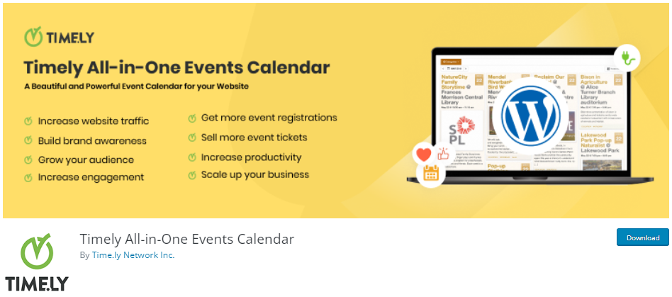 timely all in one events calendar