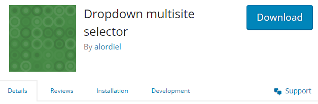 dropdown multisite selector