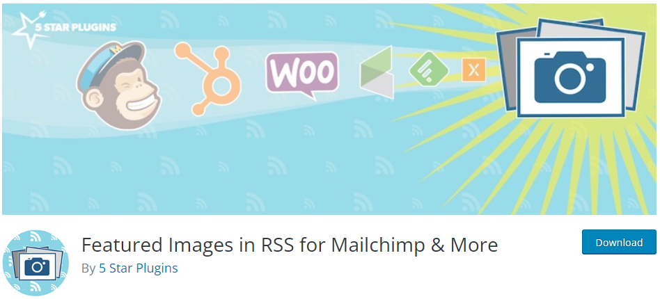 featured images in rss for mailchimp & more