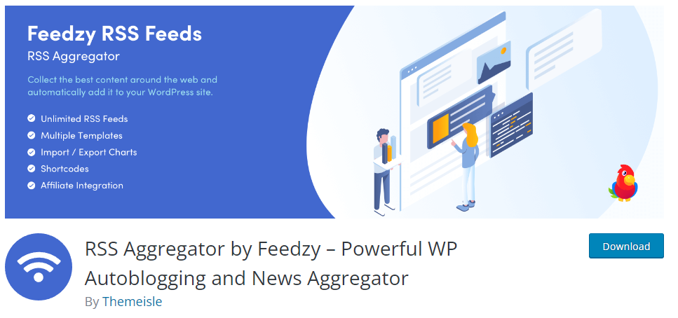 rss aggregator by feedzy