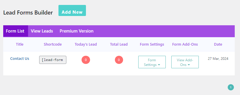 lead forms builder
