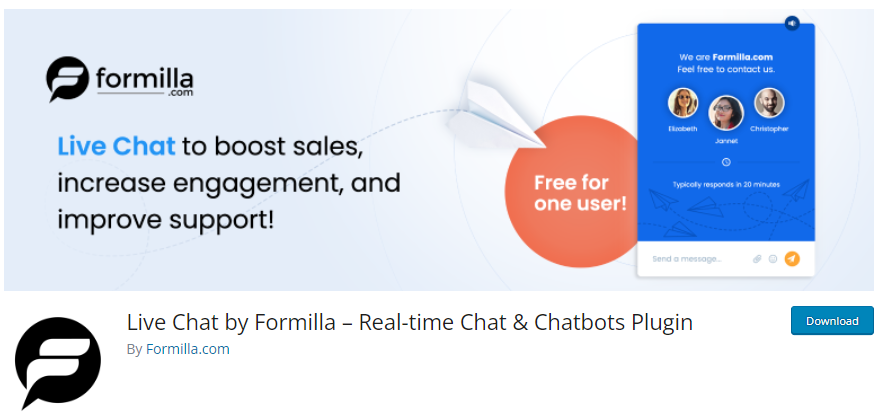 live chat by formilla