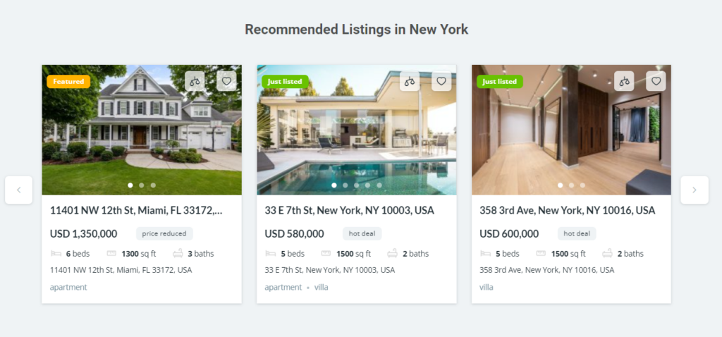 recommended listings in new york