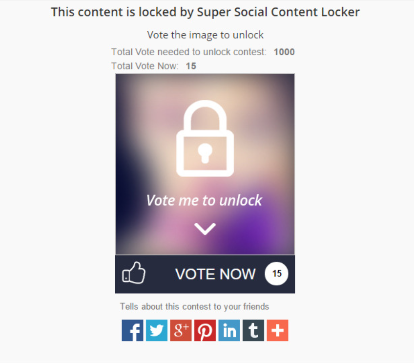 super social content locker example