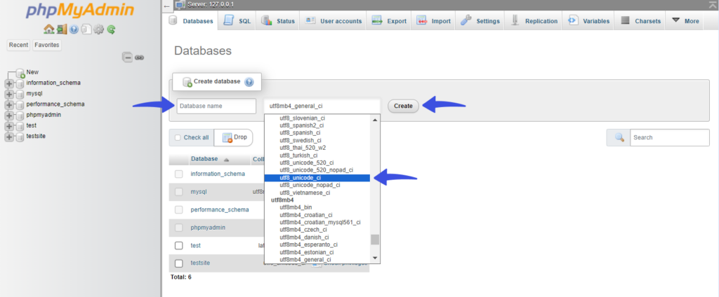 create database