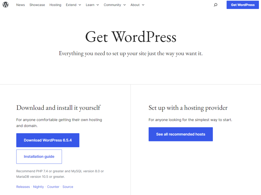 download wordpress