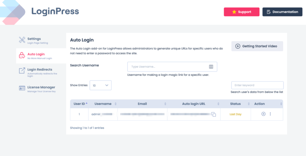 loginpress auto login