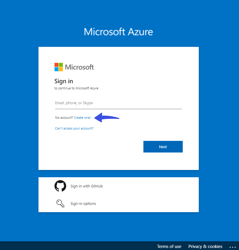 microsoft account creation