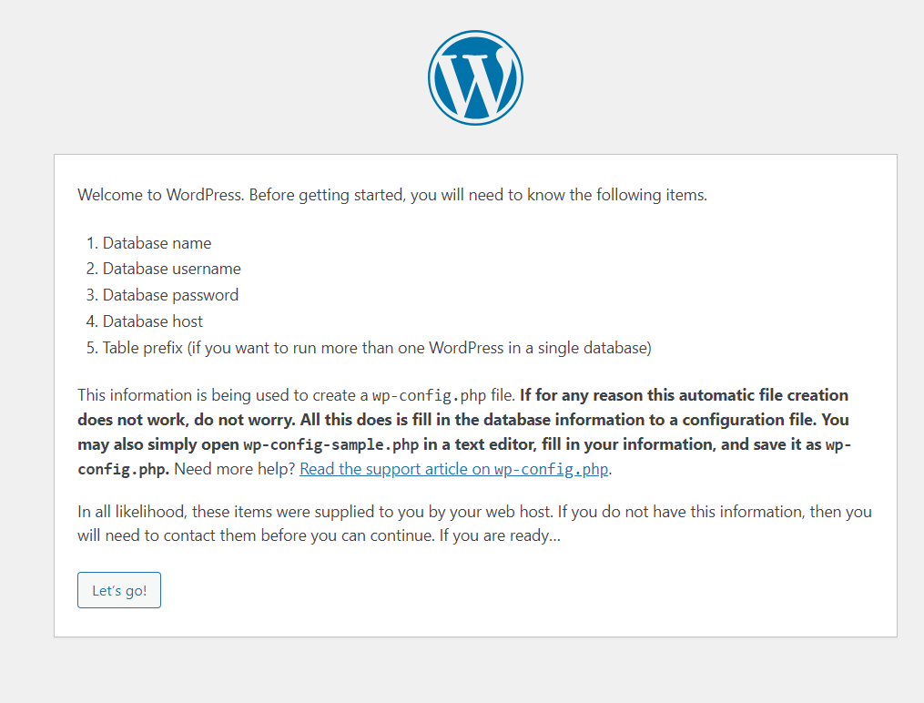 wordpress get started