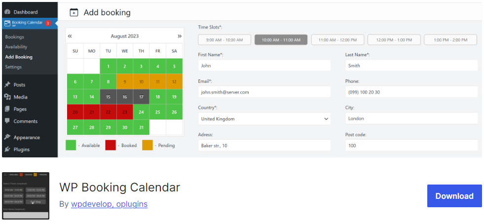 WP Booking Calendar