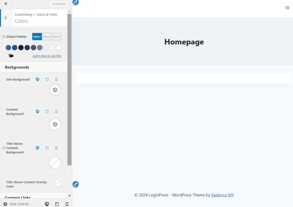 add colors to homepage