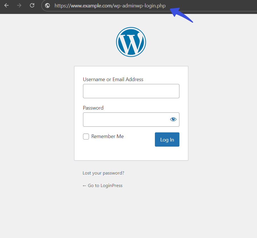 default wordpress login url