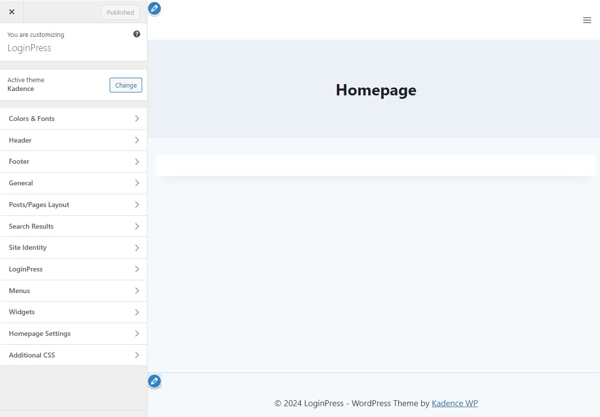 homepage customization