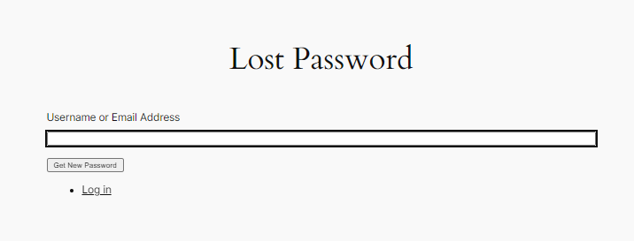 lost password