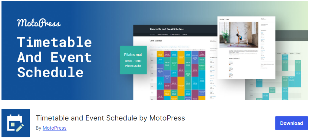 timetable and event schedule by motopress