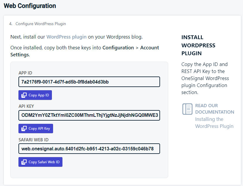 web configuration