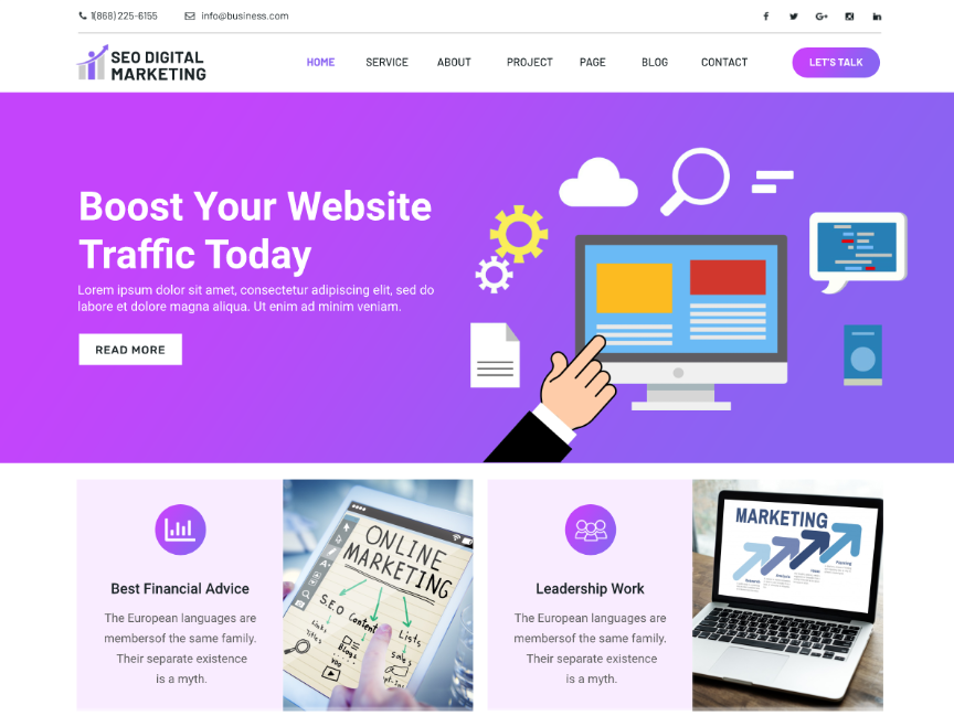 SEO Digital Marketing - Best SEO WordPress Themes