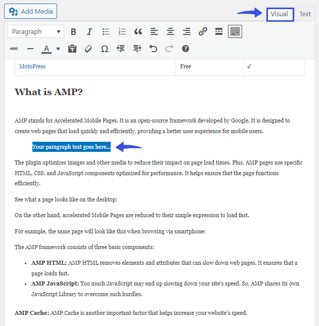 Indented Paragraph in Visual Mode