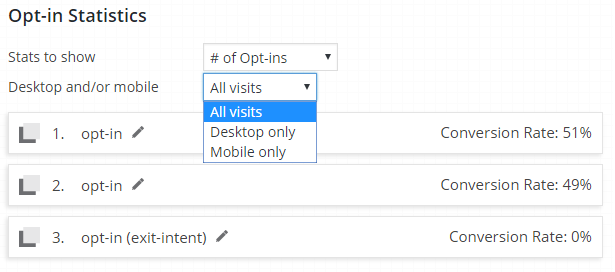 opt-in statistics screen