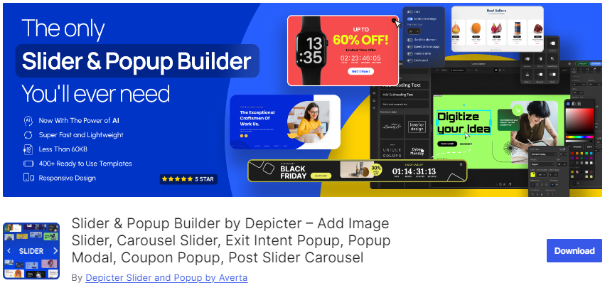 Slider & Popup Builder by Depicter WordPress org screen