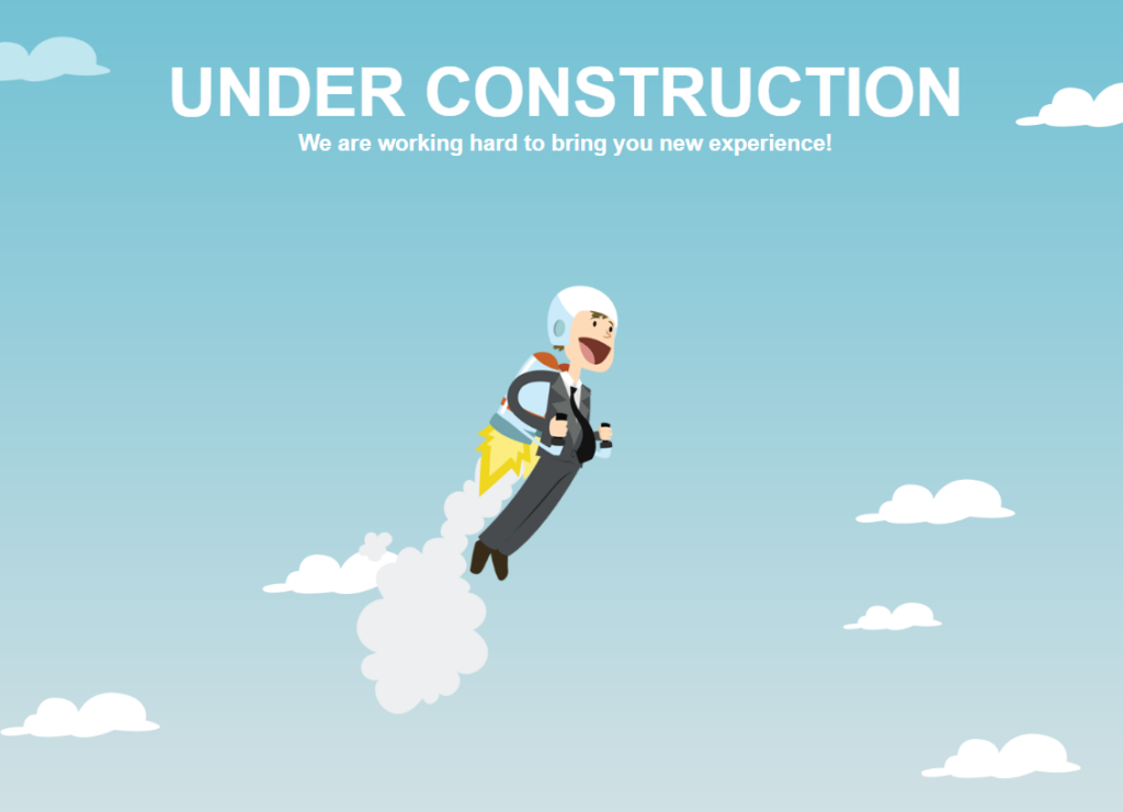 under construction page screen