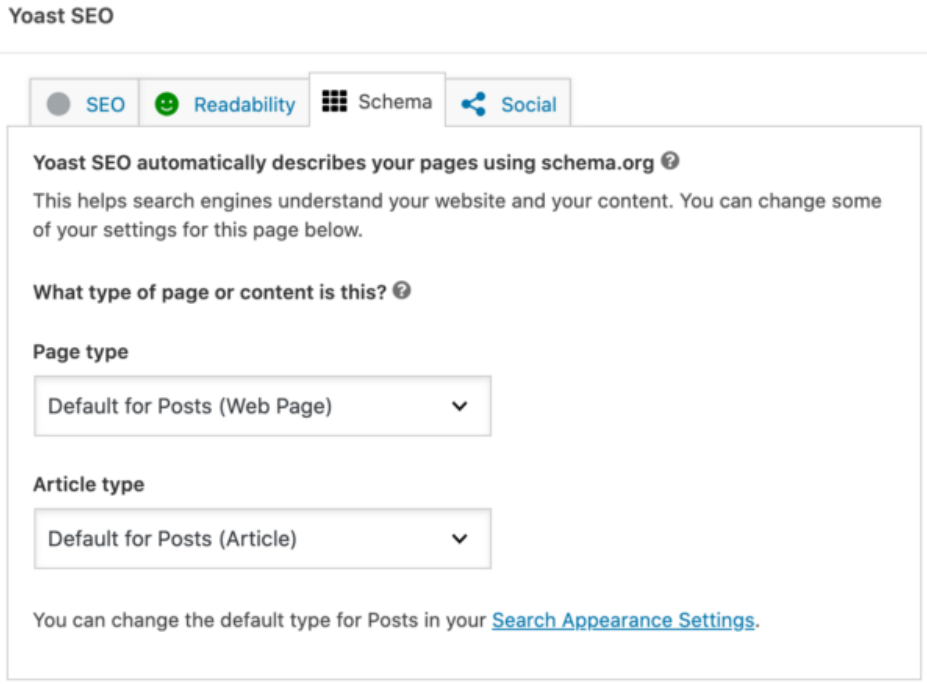 yoast seo schema screen