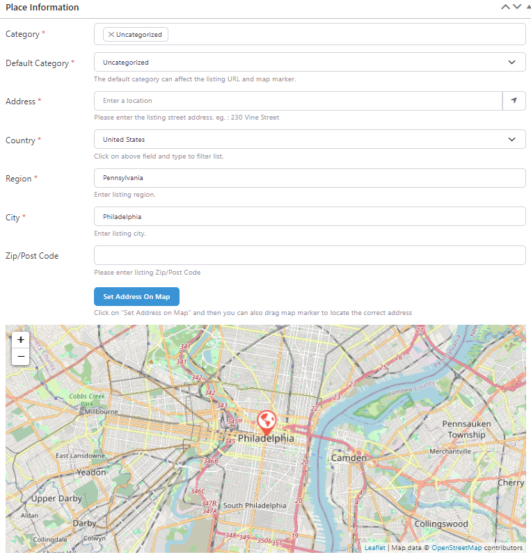 Add Place Information - WordPress Geolocation Plugins