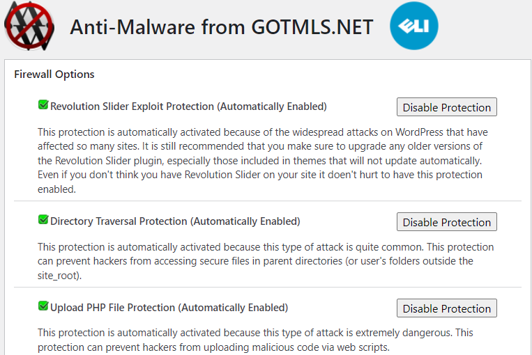 Anti Malware - WordPress Firewall Plugins
