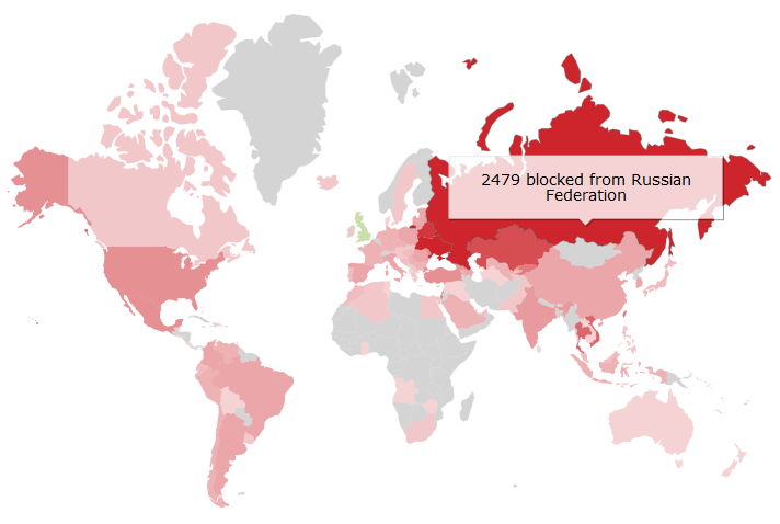 Blocked Countries - WordPress Geolocation Plugins