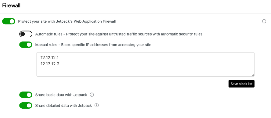 jetpack firewall WordPress Firewall plugins