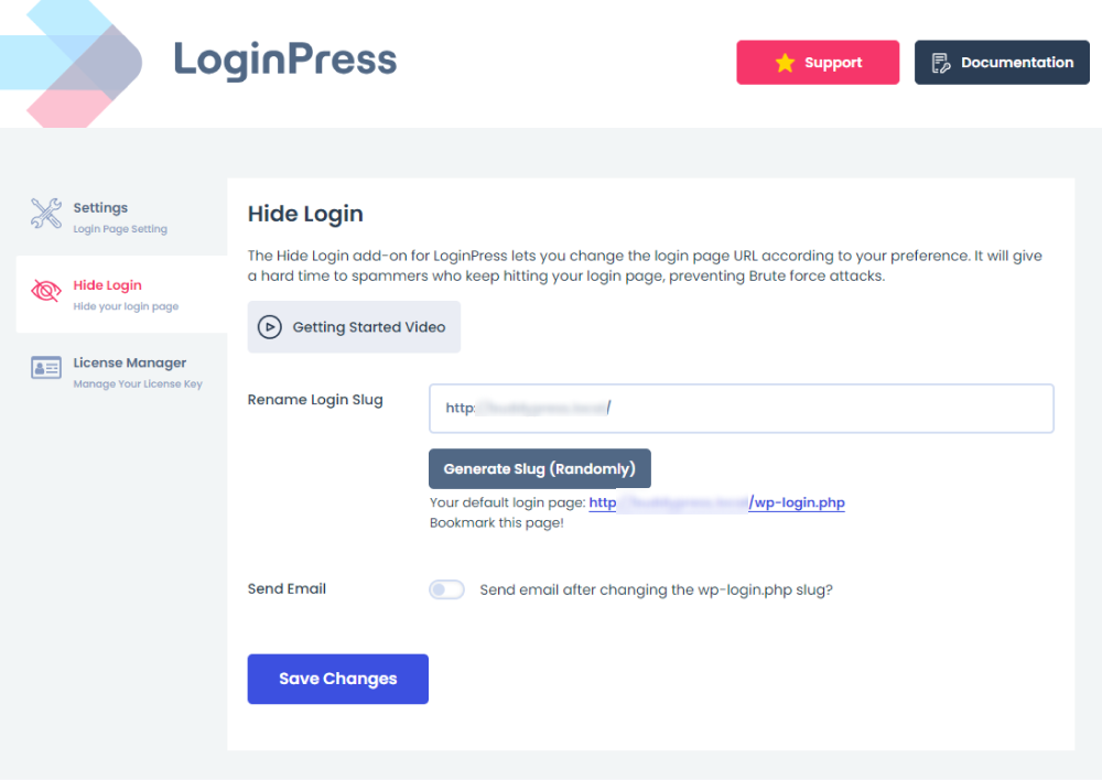 LoginPress Hide Login