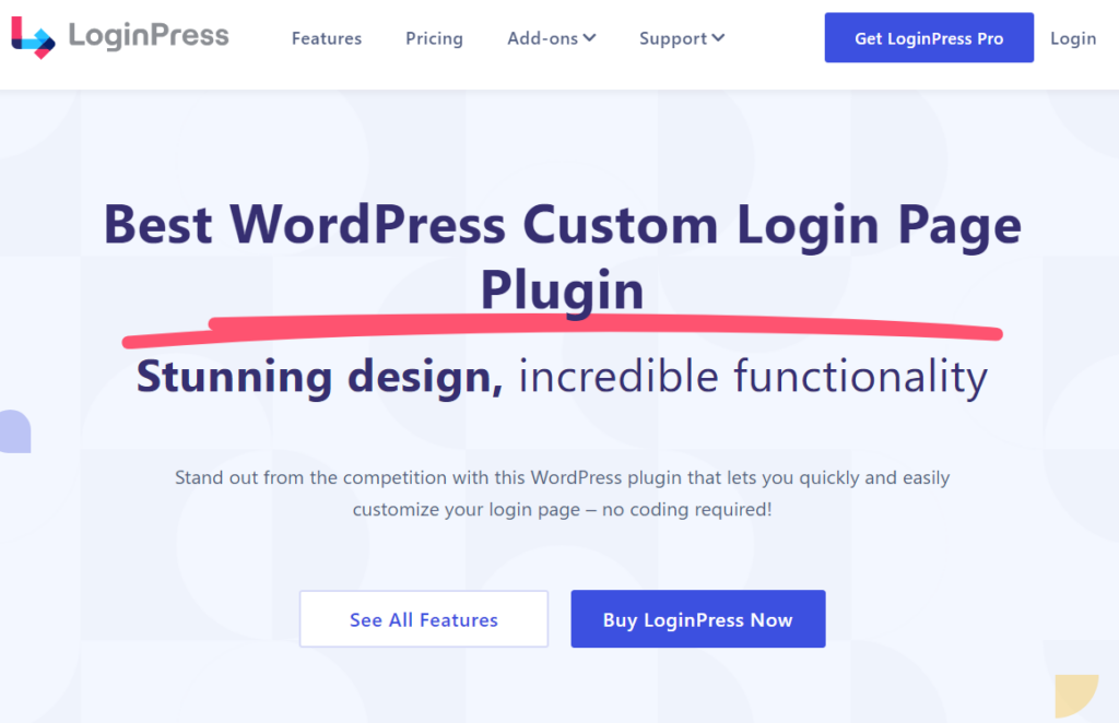 LoginPress Homepage WordPress Comment Plugins