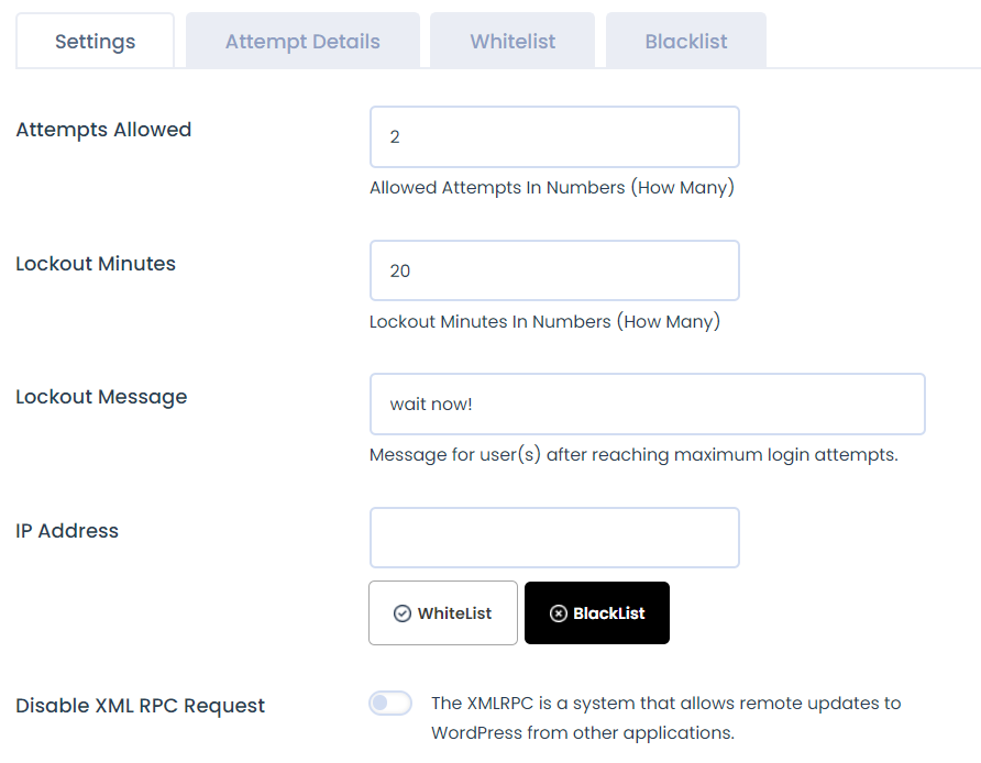 loginpress limit login attempts WordPress Firewall plugins