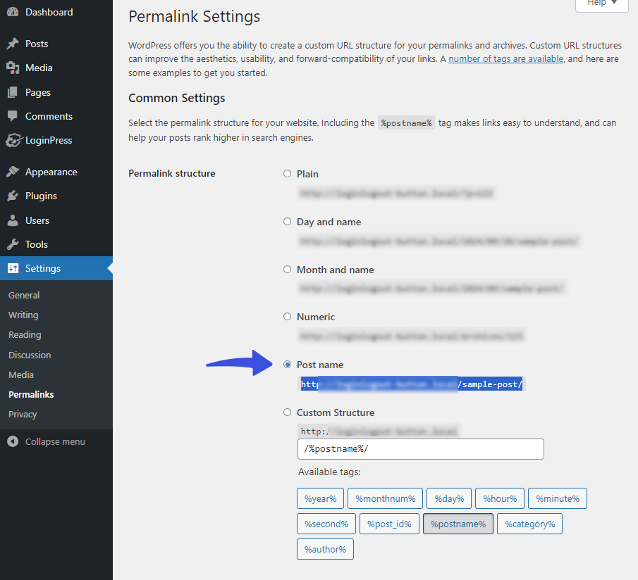 WordPress Permalink Settings - WordPress SEO