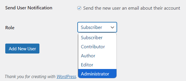 Administrator - WordPress User Roles