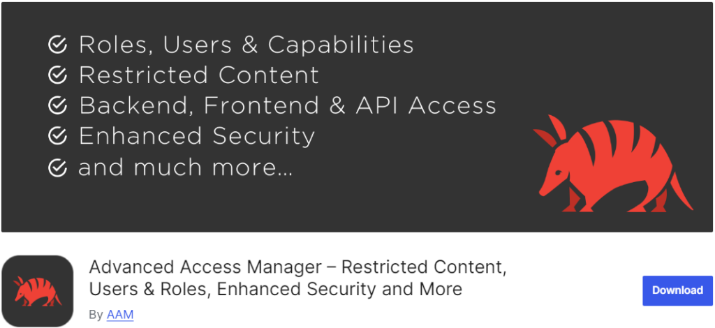 Advanced Access Manager - WordPress User Roles Plugins