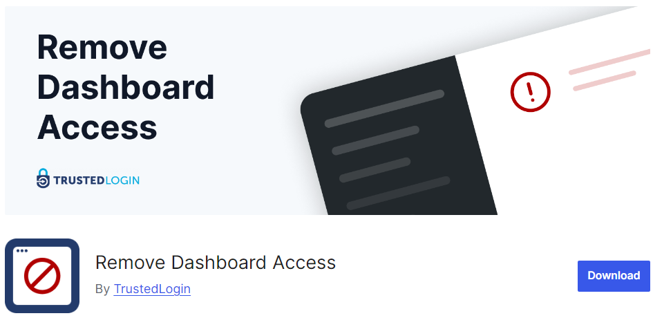 Remove Dashboard Access - WordPress User Roles Plugins