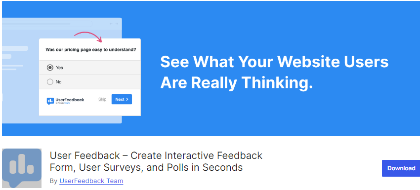 User Feedback - Best WordPress Survey Plugin