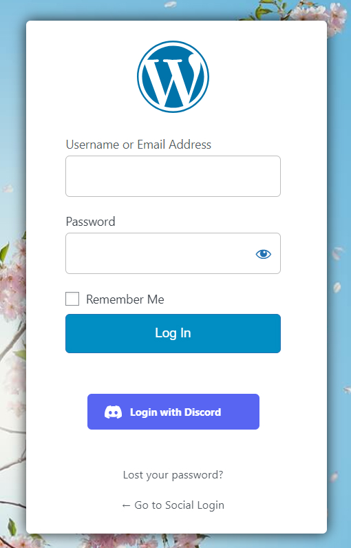 Discord Social Login Button