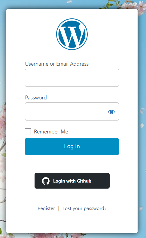 GitHub Social Login Button