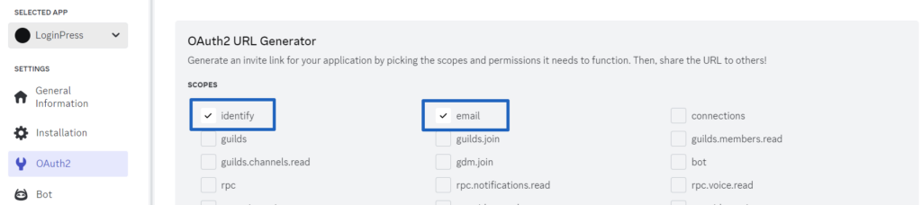 Oauth2 URL Generator