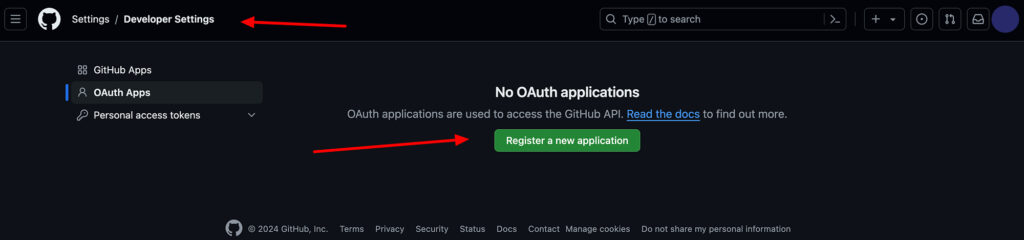 Register New GitHub App