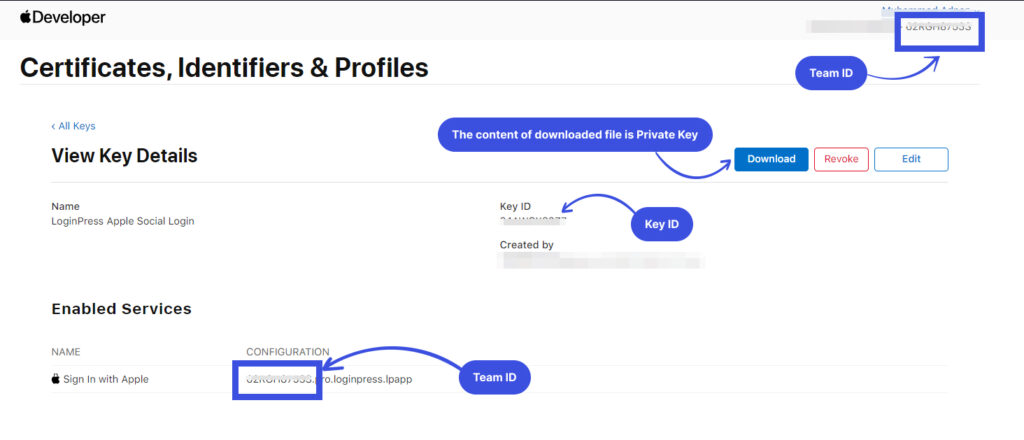 View Key Details - Apple